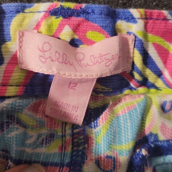 Lilly Pulitzer Girls Mini Callahan Shorts Size 12 Multicolor Lightweight - Picture 7 of 8